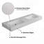 Lavabo de salle de bain en résine de pierre à surface solide blanc mat de 150 cm (59 po) avec design ergonomique