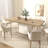 Rectangle Extendable Dining Table For 6-10 People Aged Effect Wood 160-200 Cm-92142866-92142892