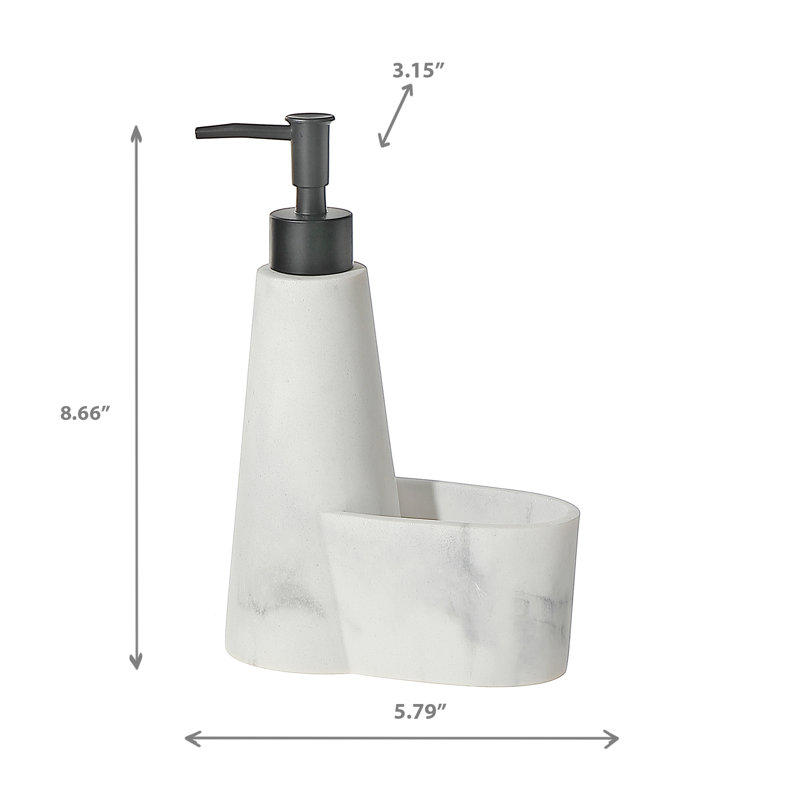 Distributeur de savon en polyrésine pour évier de cuisine en marbre