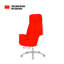 Fauteuil de bureau argenté en cuir véritable + similicuir + alliage d'aluminium-108647374