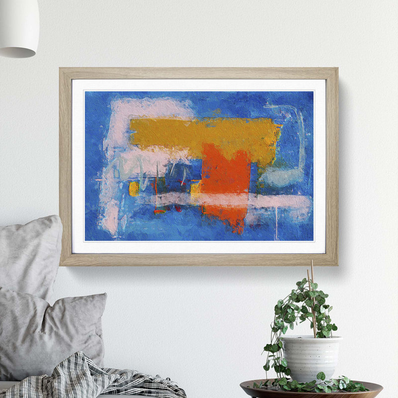 Abstract Vol.70 by S.Johnson - Single Picture Frame Print, 33cm H x 45cm W x 2cm D, Oak Framed