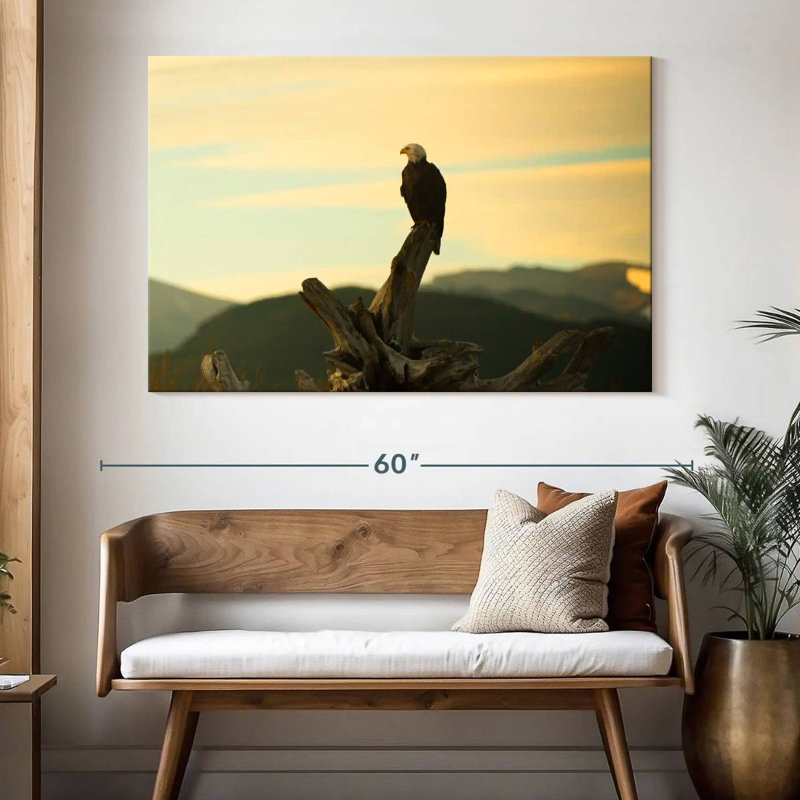 Eagle At Sunset, 34" H x 51" W
