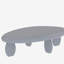 Table basse 46 po x 29 po x 12 po Modern Cobblestone - Gris ultrabrillant-213690895