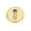 Art Deco Satin Brass Round Escutcheon