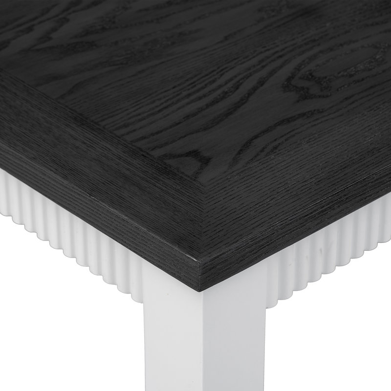 Danyia 36 L x 60 W Dining Set,dining table set,dining room set, Black, Black/White, White