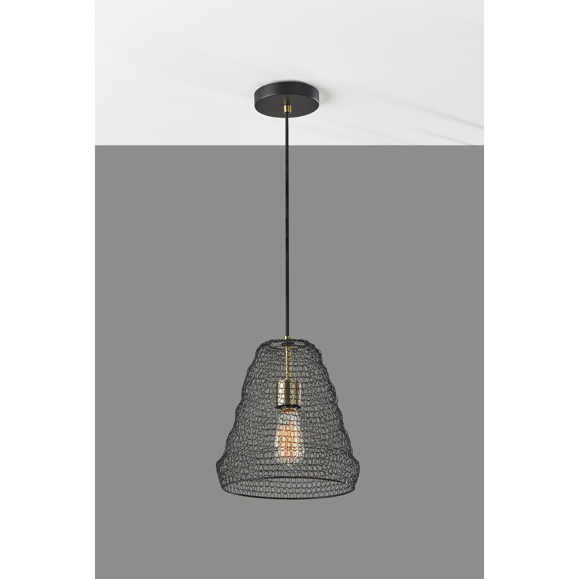 Rene Single Light Metal Pendant
