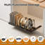 Organisateur de casseroles et de poêles coulissant sous l'armoire - Support de batterie de cuisine extensible avec 12 séparateurs réglables pour casseroles, couvercles, planches à découper et plateaux de cuisson