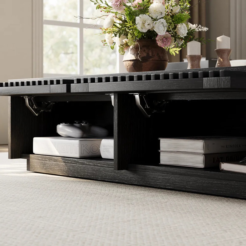 Aeolus Coffee Table, Fully-assembled, Black