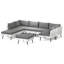 Ensemble de conversation modulaire en osier pour 6 personnes avec coussins-1528312648