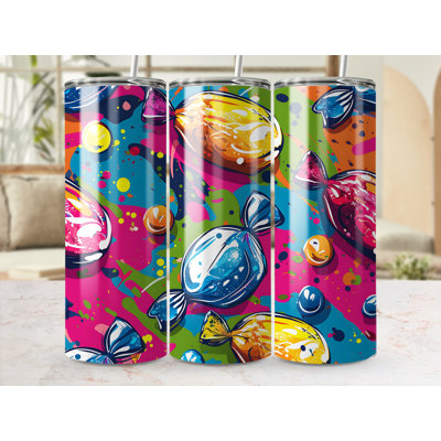 Choose Handmade Tumblers 591ml Vacuum Insulated Stainless Steel (18/8) Travel Tumbler with Straw