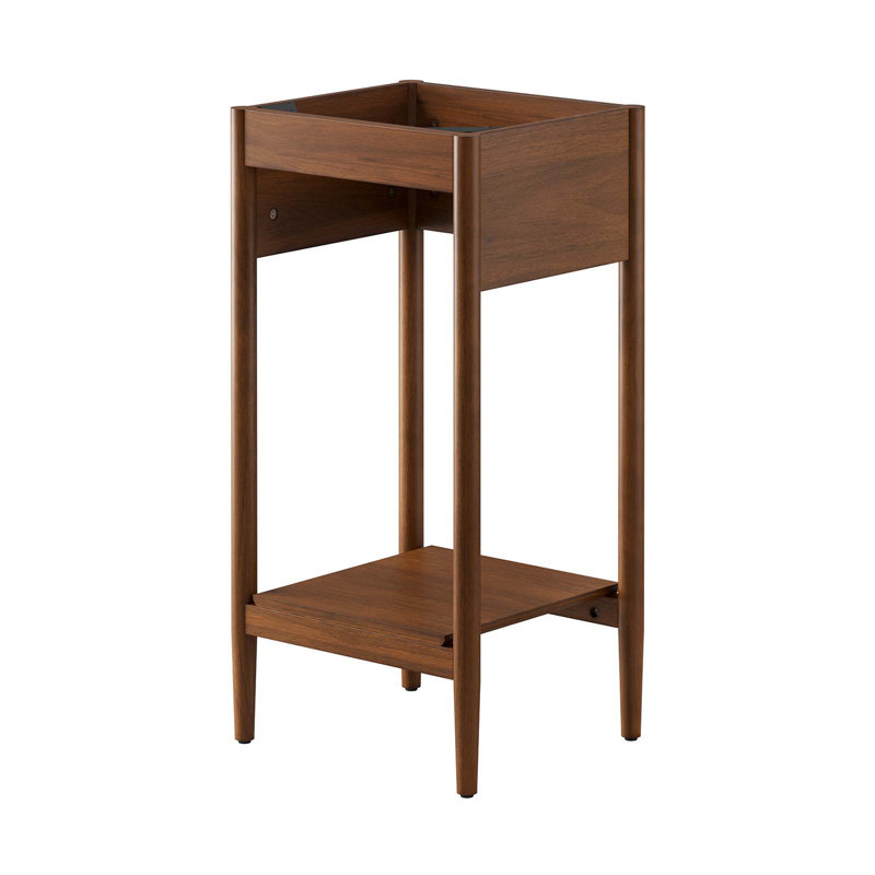 Walnut 16.5" Freestanding Single Bathroom Vanity with Drawer