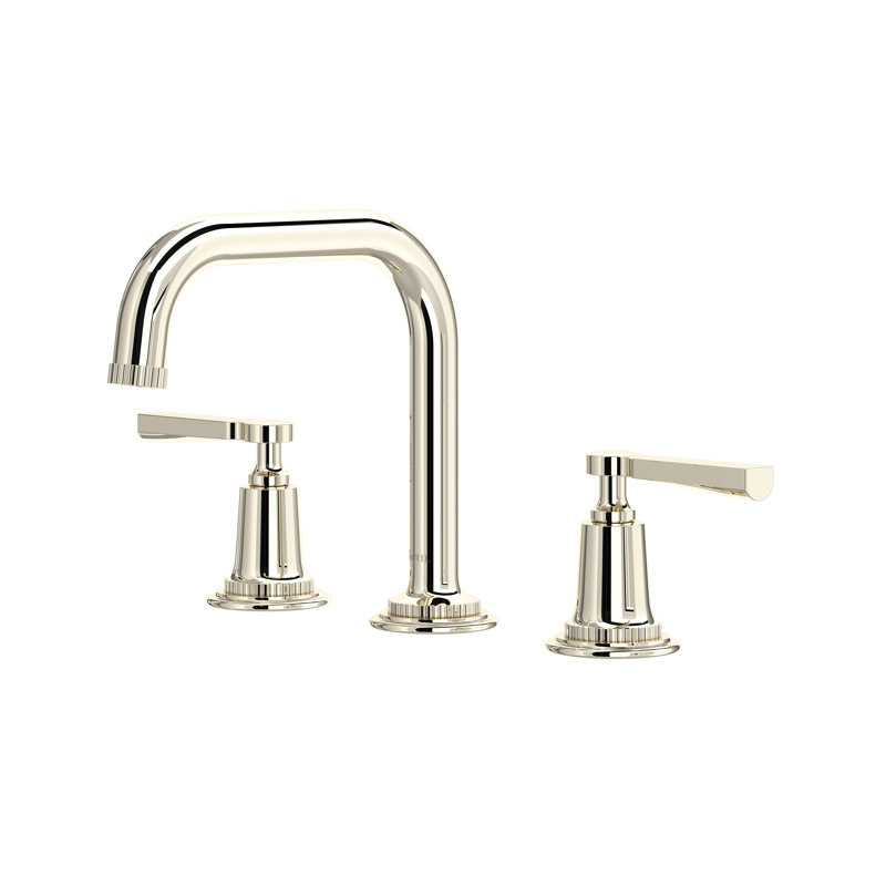 Apadana Widespread Lavatory Faucet With U-Spout, Polished Nickel