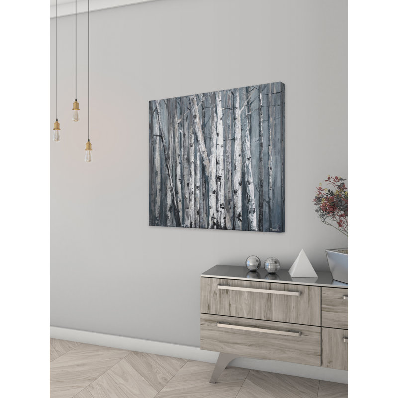 «Twigs and Trunks» - peinture sur toile tendue, H 48 po x l 48 po x P 1,5 po