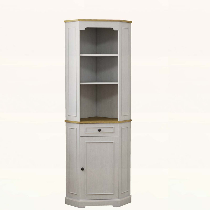 Corner Storage Cabinet For Living,Dining,Kitchen,And Bathroom