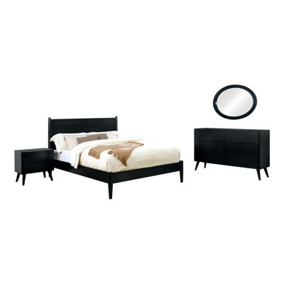 Ensemble de chambre à coucher en bois 4 pièces Darlia