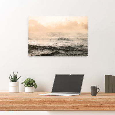 Moody Ocean, art abstrait de paysage côtier
