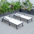Marlin Outdoor Patio Reclining Chaise Lounge Arm Chair with Powder-Coated Aluminum Frame- Breathable Sling Mesh Fabric, Adjustable Backrest-124823761-124823756
