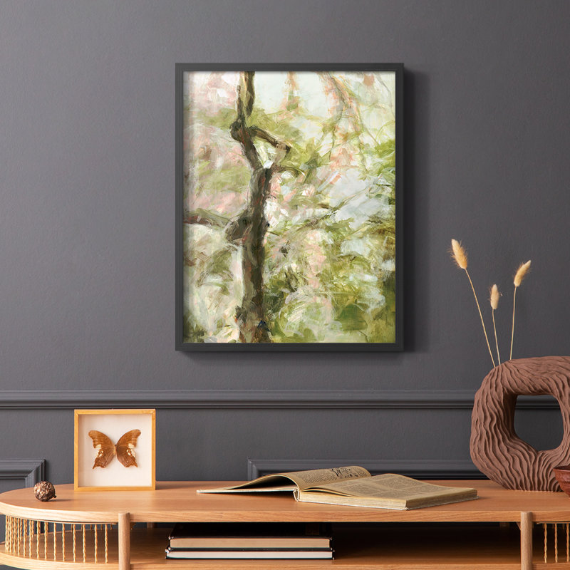 Spring Diptych II Framed Print - Solid Wood, Black, 10" H x 8" W