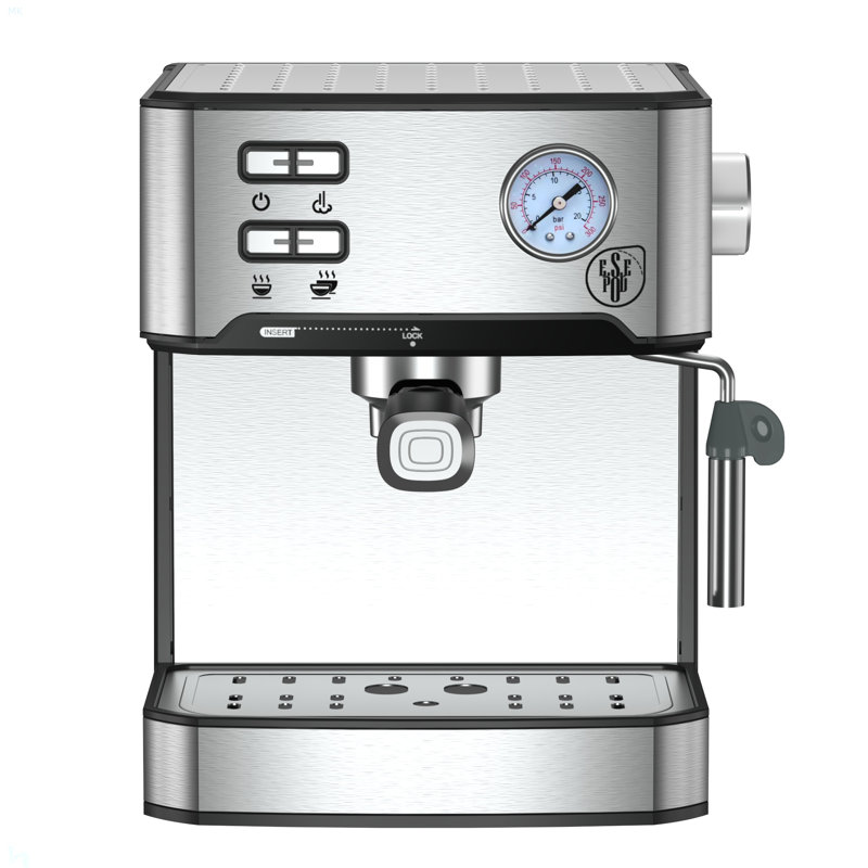 20 Bar Professional Espresso Machine With Milk Frother, Single & Double Shot, ESE Pod Compatible, Pressure Display, Removable Water Tank For Cappuccino, Latte, & Macchiato – Home Barista Edition