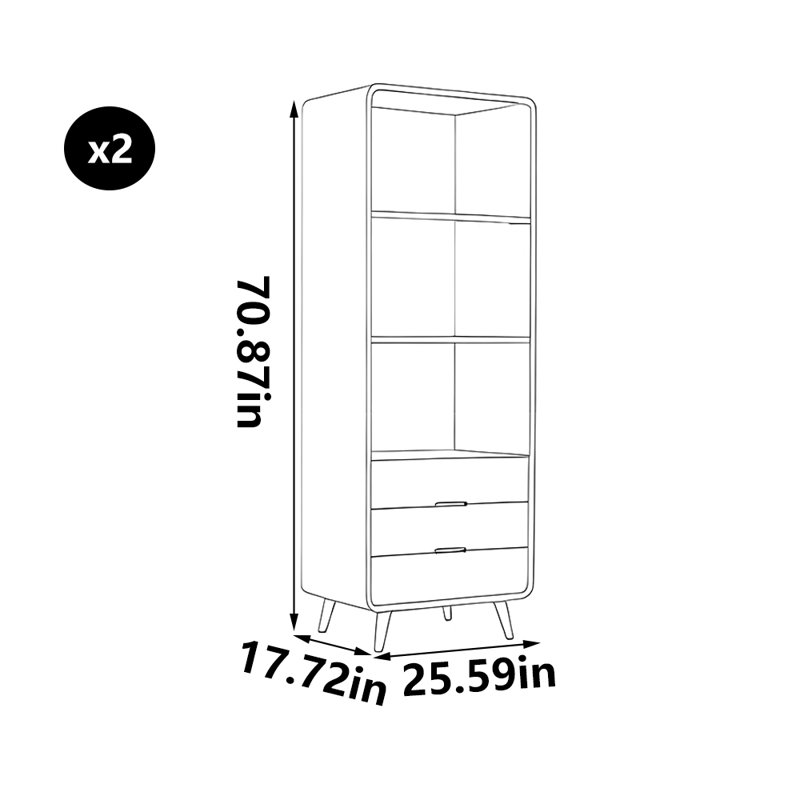 Classic home small bookcase
