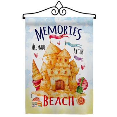 Souvenirs de plage : polyester à 2 faces 19 x 13 po ensemble de drapeaux