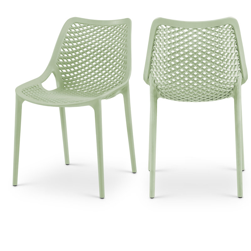 Mykonos Patio Dining Side Chair, Mint