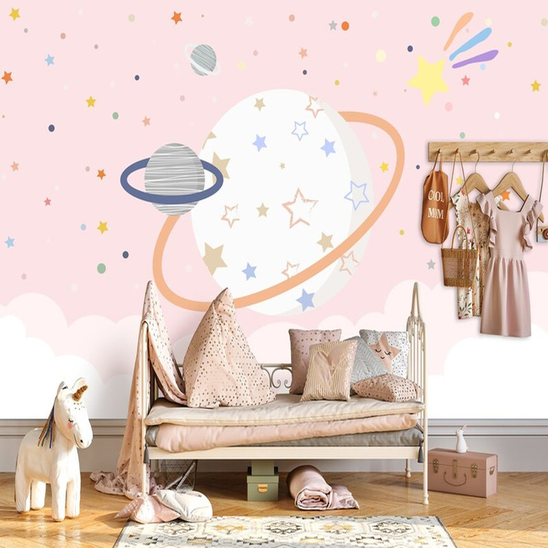 Série de papiers peints pastel Dreams Room Galaxy, L 108 po x l 96 po