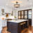 3-Light Crystal Ceiling Light Fixture Semi Flush Mount Chandelier with Drum Shade-966255278