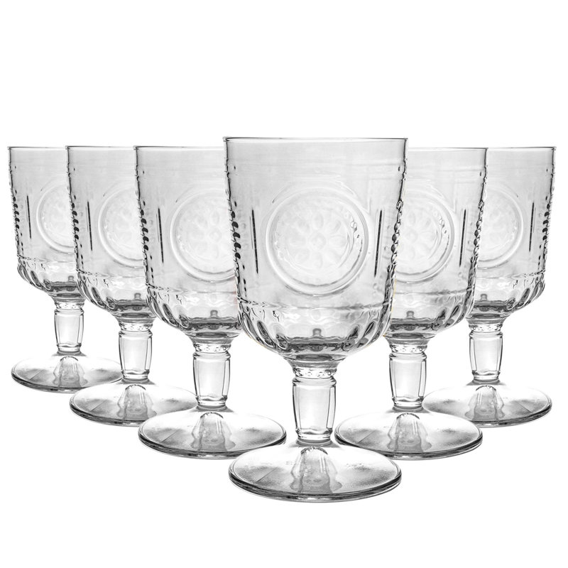 Romantic Wine Glasses, Transparent, 6