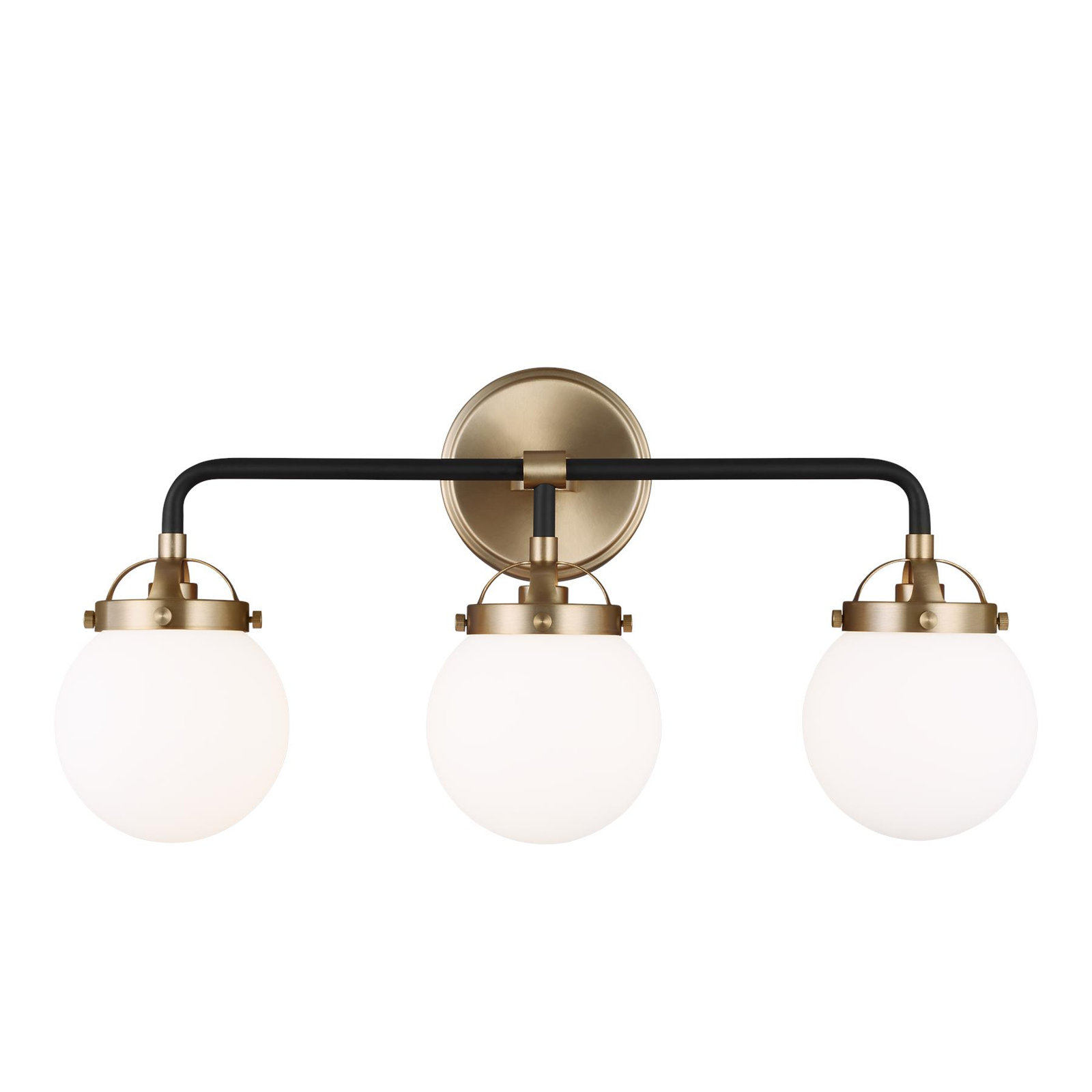 Newport 3 Light Dimmable Vanity Light, Satin Brass, No 