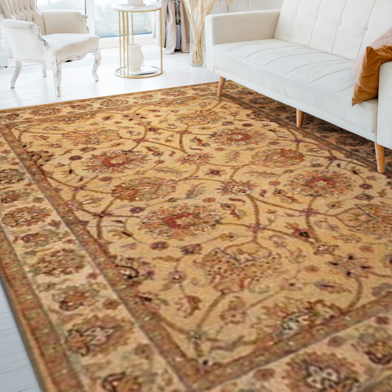 Wool Area Rug in Gold