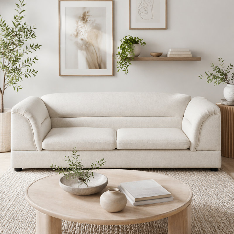 Oversized Pet Sofa Bed with Raised Frame, Beige