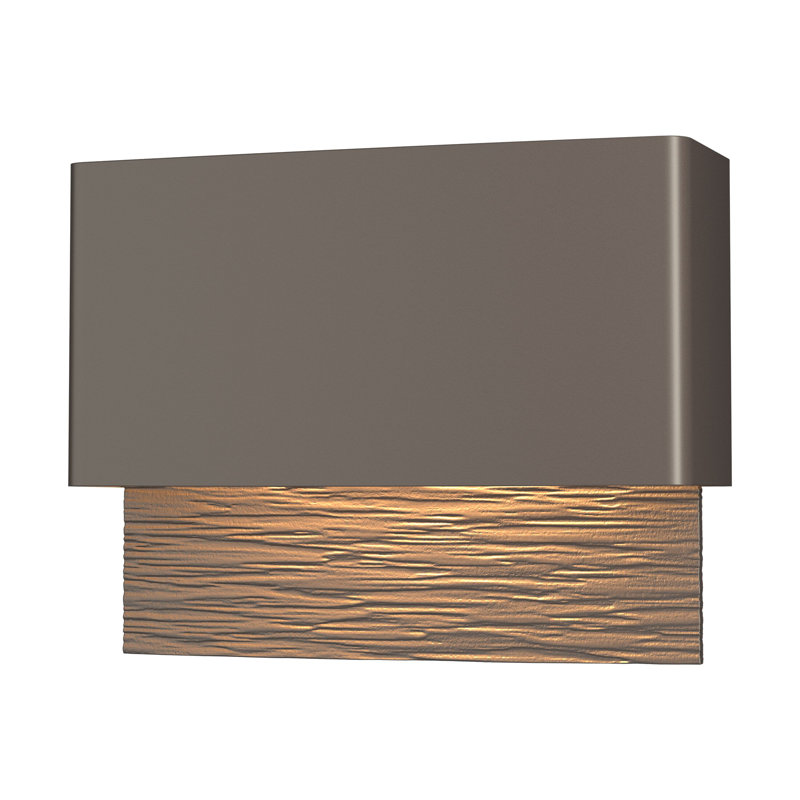 Stratum Integrated LED Outdoor Flush Mount, Coastal Dark Smoke, Coastal Dark Smoke, 7.4" H x 9.5" W x 3.7" D