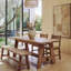 Dining Table with Wood Base