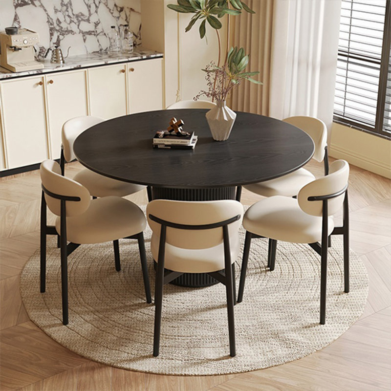 French romantic solid wood table set, 29.52"H x 51.18"L x 51.18"W