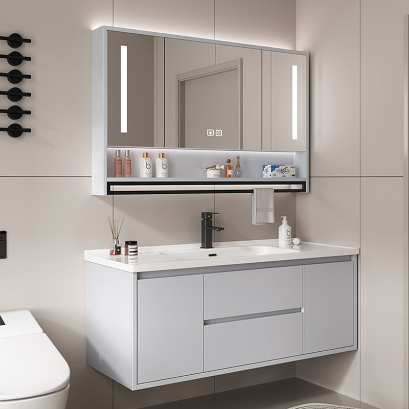 Bathroom cabinet stylish minimalist style, Grayish Blue