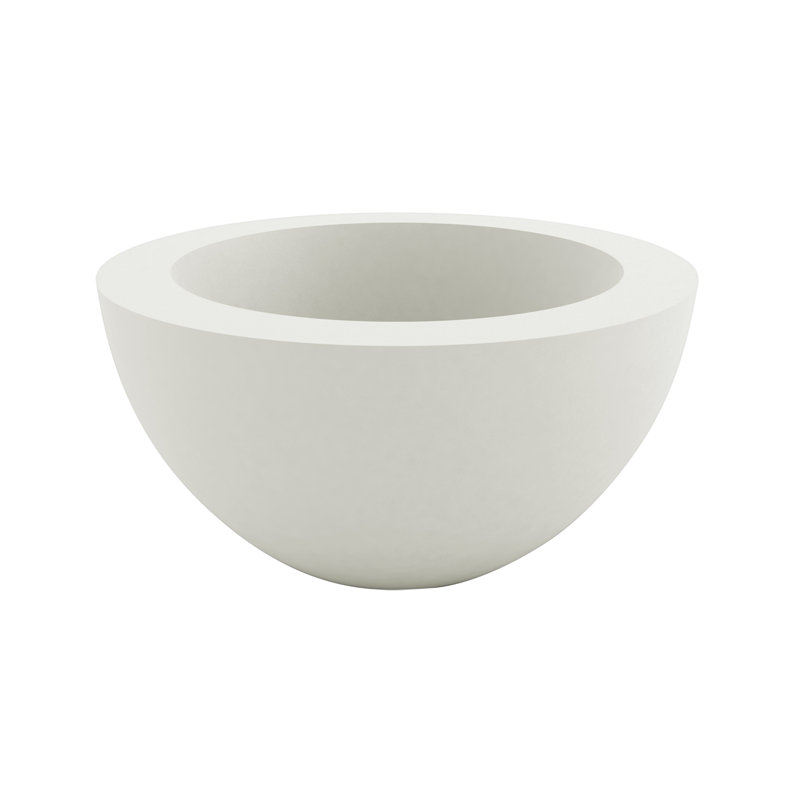 Sfera Resin Pot Planter, 11.75" H x 23.5" W x 23.5" D, Ice