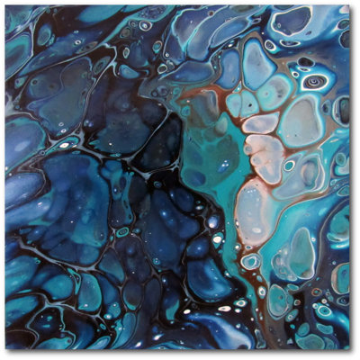 «Blue and Turquoise», impression sur toile tendue