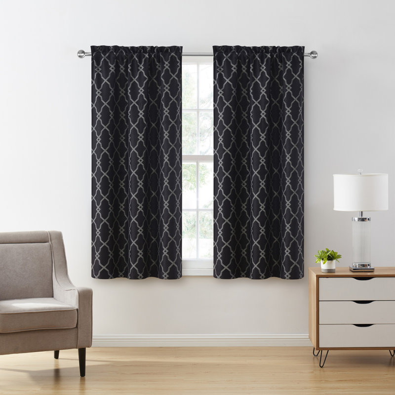 Paire de rideaux obscurcissant en polyester, Rosé, L 38 po x L 63 po