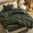  Bedsure 100% Cotton Duvet Cover King Size with Fitted Sheet - Waffle Weave Bedding Set （Set of 4）-120677487-120539053