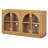 4-Door Large Storage Sideboard Buffet Cabinet With Glass Doors, Arched Cabinet With Adjustable Shelves-362886044