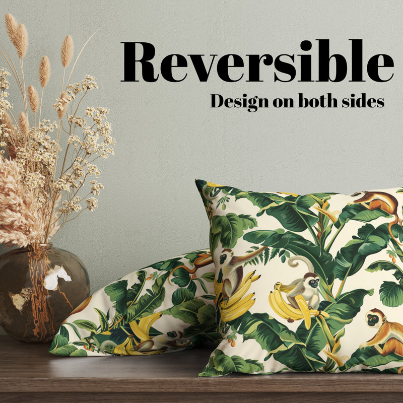 Housse de coussin Raina Jungle, H 16 po x l 16 po