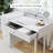 Mid-Century Modern Vanity Desk with Drawers