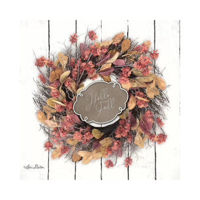 Hello Fall Wreath by Lori Deiter - Wrapped Canvas Print