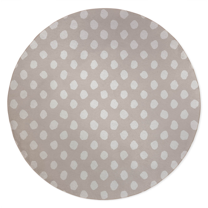 Tapis d'extérieur à gros pois antidérapant, Rond 5 pi