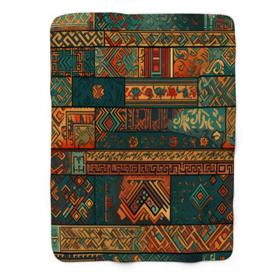 Ethnic Spirals - 1 Piece Premium Blanket