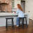 Maven Lane Vincent Wooden Kitchen Stool-655363866-655363858