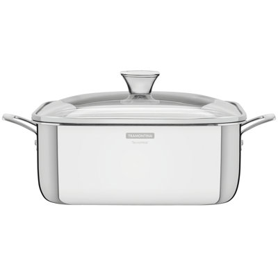 Tramontina Grano 3-PLY Stainless Steel Square Casserole 28.8 x 28.8 cm (7.3l)