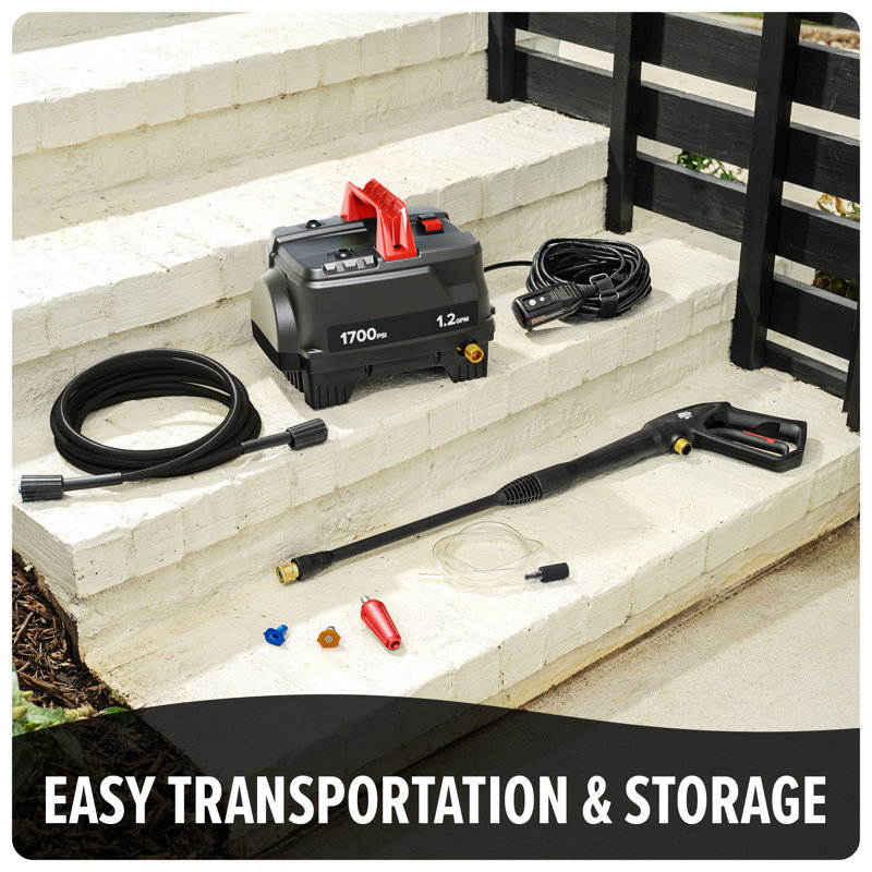 Dirt Devil 1700 PSI Black Electric Pressure Washer with Accessories