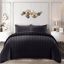 Aspire Homeware 4 Piece Hotel Quality Striped Duvet Bedding Set with Pillowcases and Fitted Sheet for Luxury Bedding Comfort-119236694-119236700